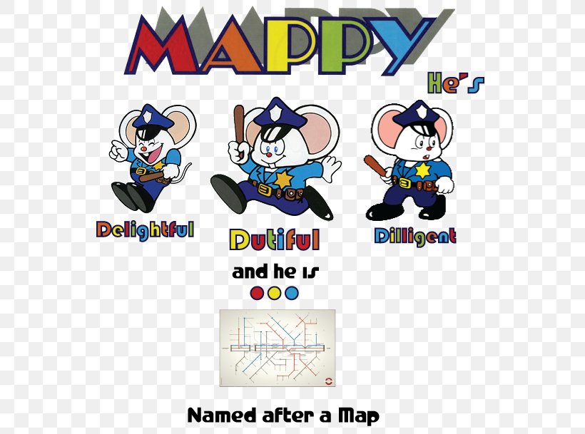 Mappy Arcade Game Video Game Logo, PNG, 560x609px, Mappy, Arcade Game, Area, Brand, Cartoon Download Free