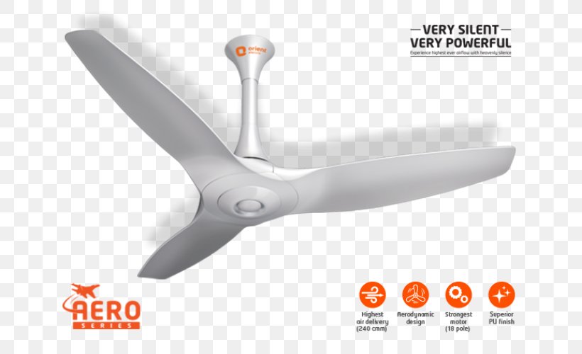 Orient Aeroquiet Ceiling Fans India, PNG, 650x500px, Orient Aeroquiet, Air, Ceiling, Ceiling Fans, Efficient Energy Use Download Free