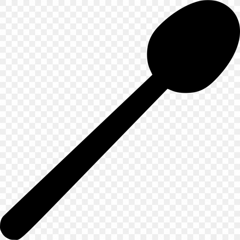 Spoon Line Clip Art, PNG, 980x980px, Spoon, Black And White, Cutlery, Tableware, White Download Free