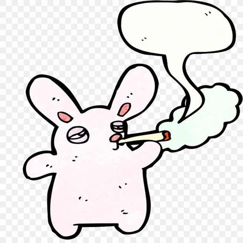 The Rabbit Is Smoking, PNG, 999x1000px, Watercolor, Cartoon, Flower, Frame, Heart Download Free