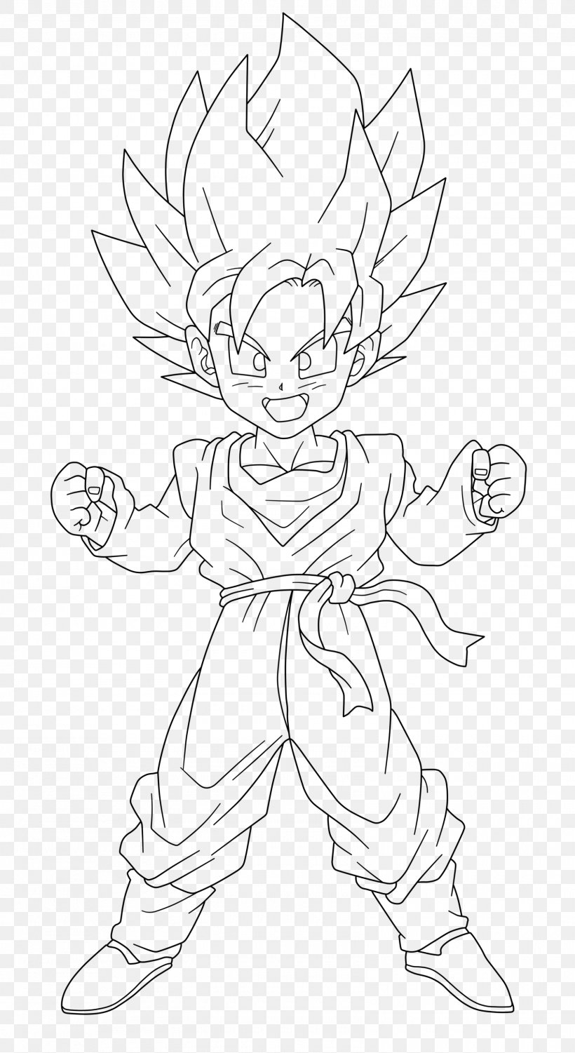 Gotenks Goku Gohan Trunks, PNG, 1600x2930px, Goten, Arm, Artwork, Black And White, Coloring Book Download Free