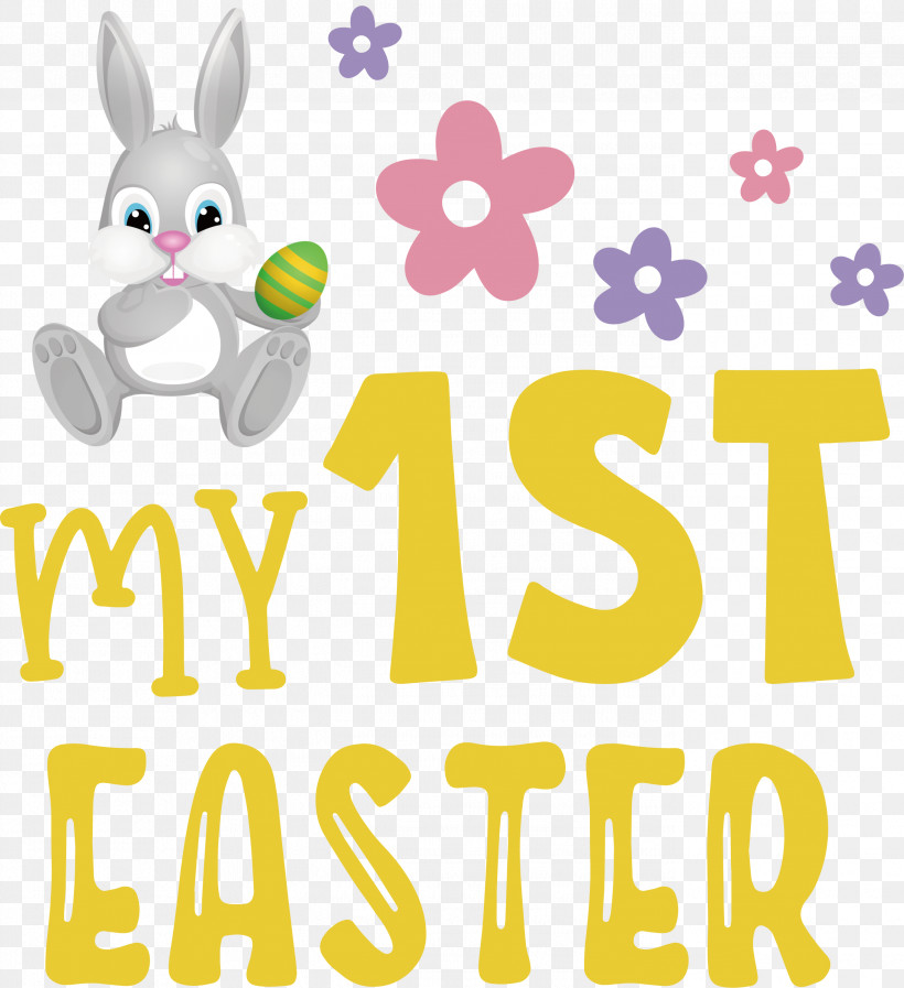 Happy Easter Day My 1st Easter, PNG, 2742x3000px, Happy Easter Day, Animal Figurine, Easter Bunny, Line, Logo Download Free