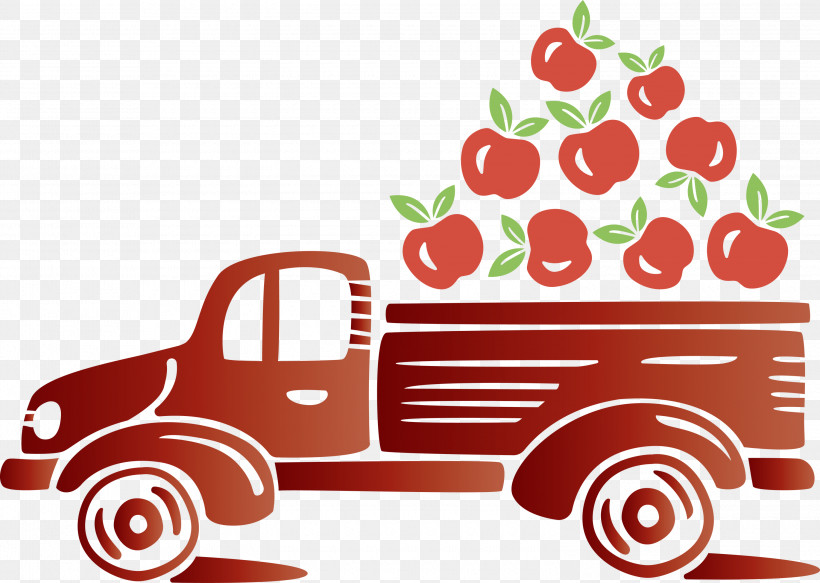 Apple Truck Autumn Fruit, PNG, 3000x2133px, Apple Truck, Area, Autumn, Fruit, Line Download Free