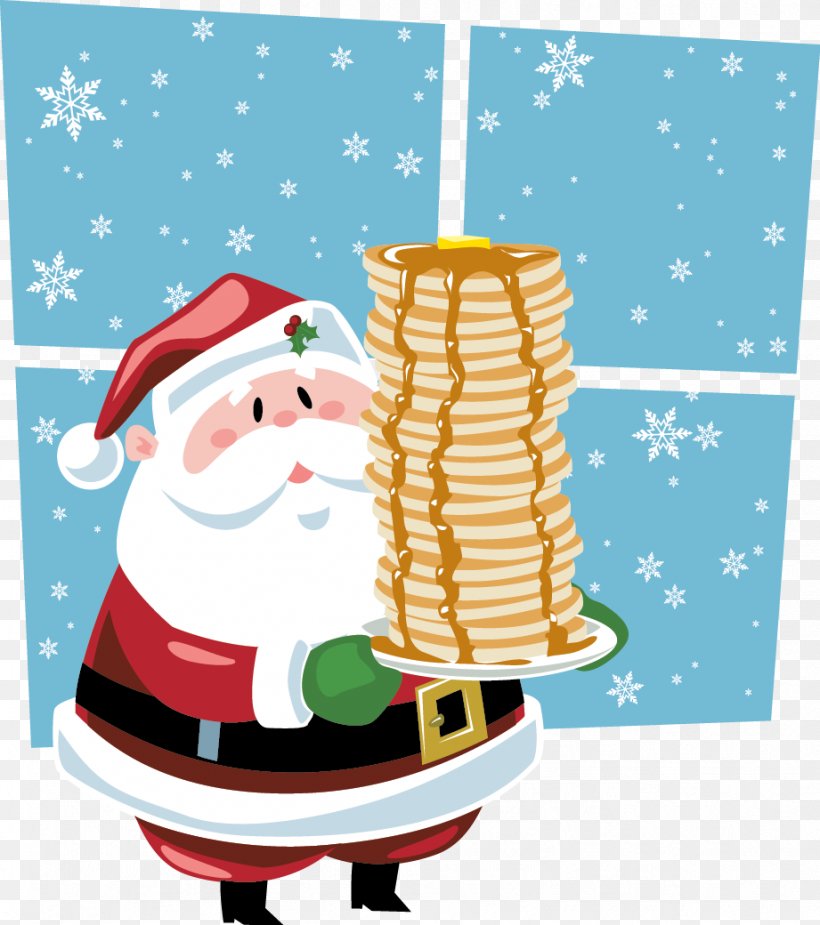 Breakfast Pancake Santa Claus Scrambled Eggs Brunch, PNG, 921x1040px, Breakfast, Bacon, Brunch, Christmas, Christmas Decoration Download Free