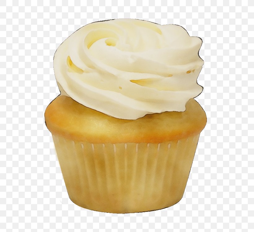Cupcake Baking Cup Food Buttercream Icing, PNG, 750x750px, Watercolor, Baking Cup, Buttercream, Cream, Cream Cheese Download Free