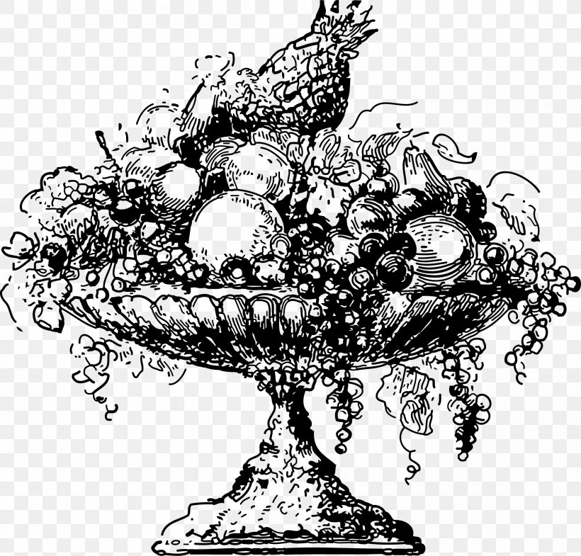 Fruit Salad Bowl Clip Art, PNG, 2400x2298px, Fruit, Art, Basket, Black And White, Bowl Download Free