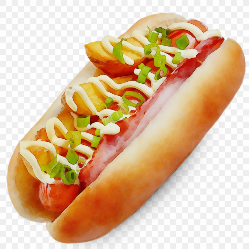 Hot Dog Bockwurst Coney Island Hot Dog Bratwurst Bánh Mì, PNG, 1100x1099px, Watercolor, American Cuisine, Bockwurst, Bratwurst, Chicagostyle Hot Dog Download Free