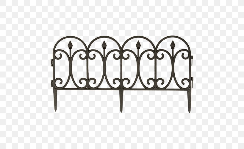 Wrought Iron Garden Furniture Pergola Fence, PNG, 500x500px, Wrought Iron, Black And White, Curb, Family Room, Fence Download Free