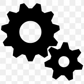 Yellow Gear - Black Gear Clip Art PNG