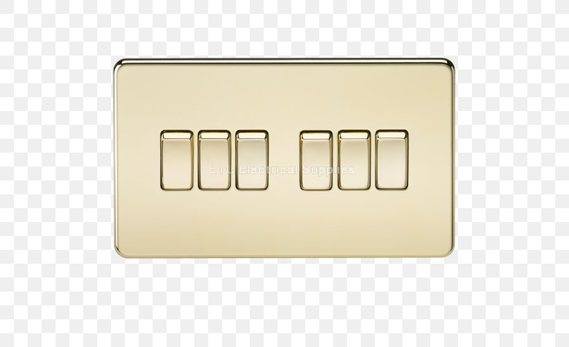 Electrical Switches Light Switches Screwless 10a 2g 2-way Switch Screwless 10a 6g 2 Way Switch, PNG, 500x500px, Electrical Switches, Ac Power Plugs And Sockets, Beige, Brass, Knightsbridge Download Free