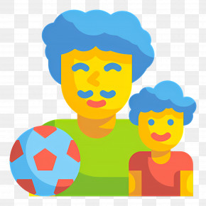 Father And Son - Father And Son With Soccer Ball PNG