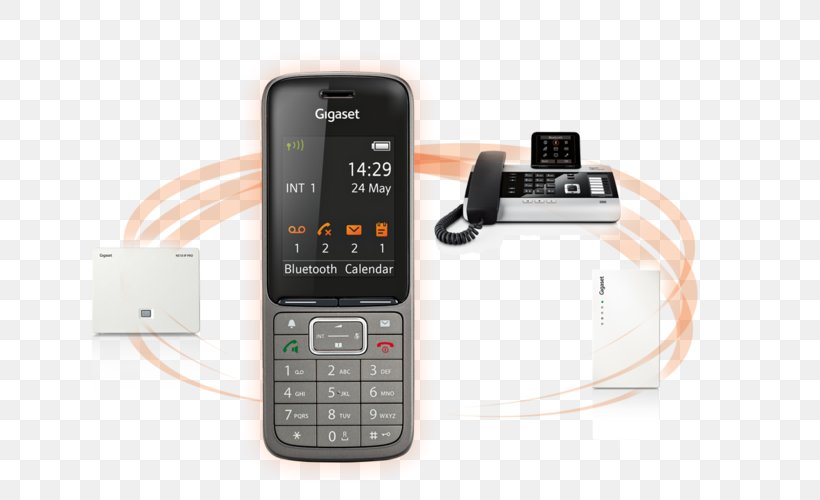 Feature Phone Mobile Phones Gigaset Communications Cordless Telephone, PNG, 700x500px, Feature Phone, Business Telephone System, Cellular Network, Communication, Communication Device Download Free