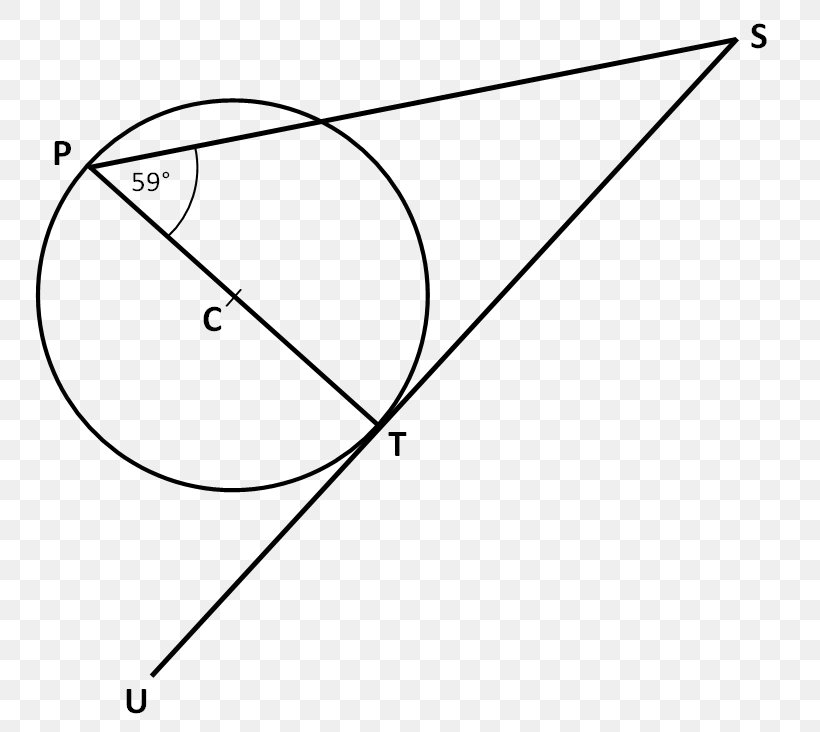 Triangle Tangent Lines To Circles Point, PNG, 764x732px, Triangle, Area, Black And White, Diagram, Drawing Download Free