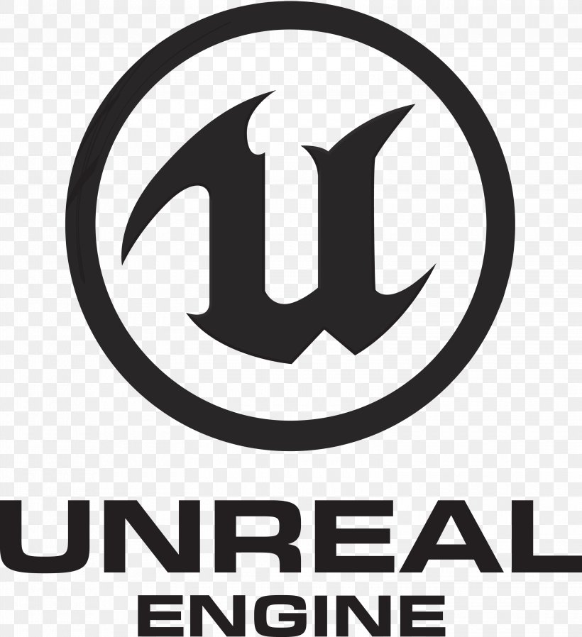 Unreal Engine 4 Game Engine Logo Computer Software, PNG, 3100x3396px, 3d Modeling, Unreal Engine 4, Area, Black And White, Brand Download Free