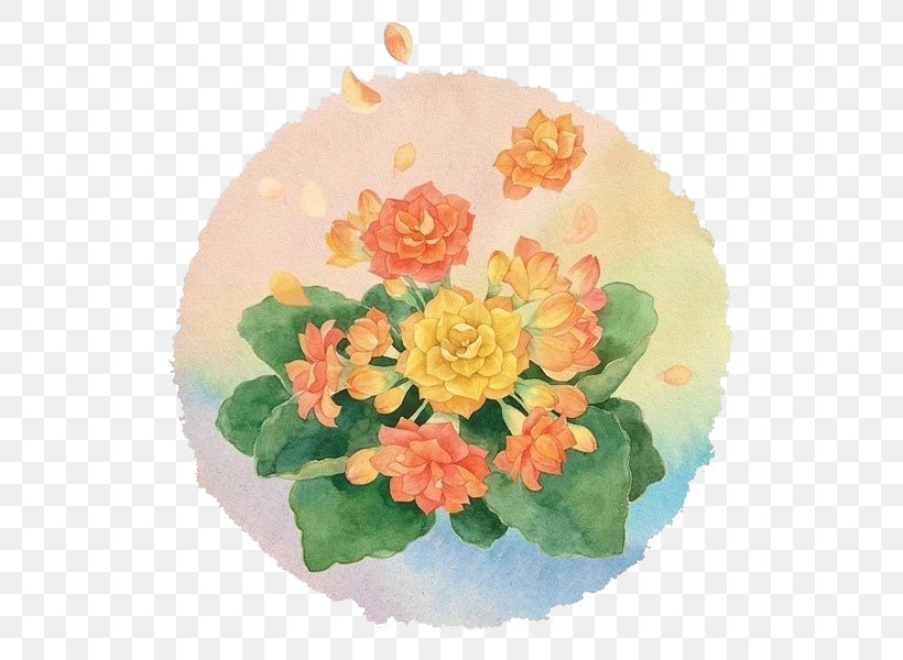 Watercolor Painting Flower Orange, PNG, 545x600px, Watercolor Painting, Annual Plant, Art, Bud, Color Download Free