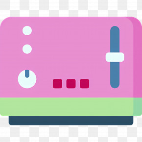 Toaster - Pink And Green Toaster PNG