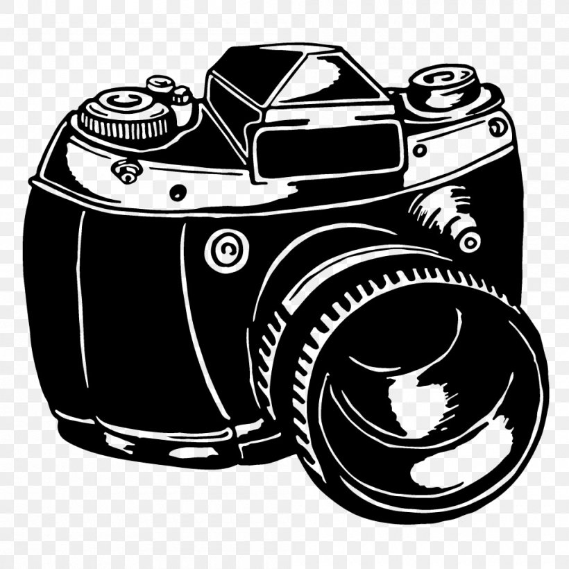 Camera Black And White, PNG, 1000x1000px, Camera, Black And White, Brand, Camera Lens, Cameras Optics Download Free