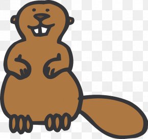 Brown Cute Beaver - Cartoon North American Beaver Clip Art PNG