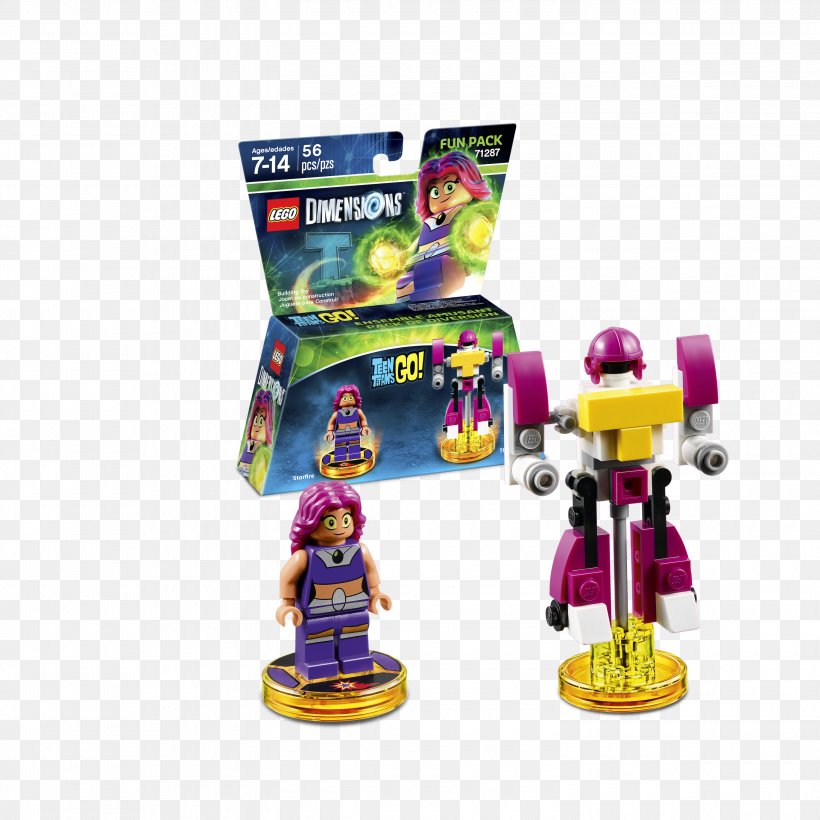 Lego Dimensions Starfire Toy Lego Minifigure Warner Bros. Interactive Entertainment, PNG, 3000x3000px, Lego Dimensions, Action Figure, Beetlejuice, Figurine, Game Download Free
