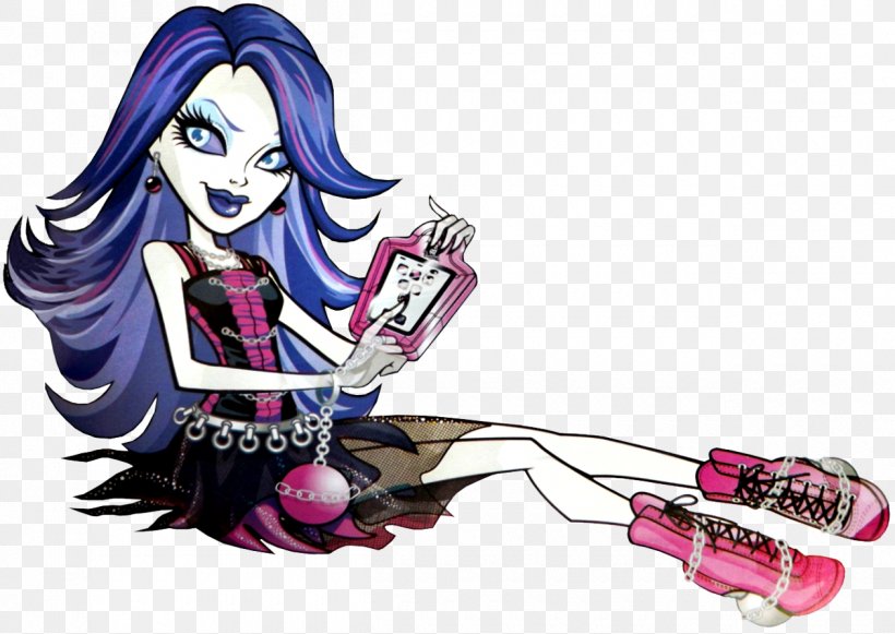 Monster High Spectra Vondergeist Daughter Of A Ghost Doll Enchantimals Barbie, PNG, 1260x894px, Watercolor, Cartoon, Flower, Frame, Heart Download Free