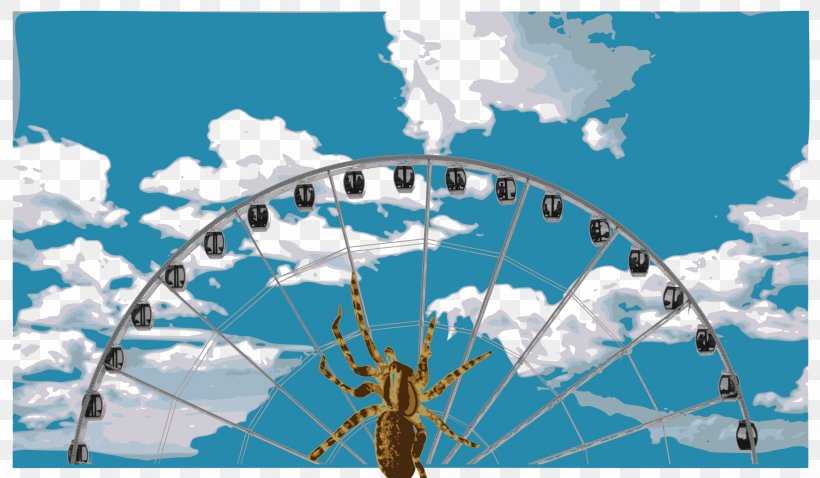 Spider Web Ferris Wheel Clip Art, PNG, 2400x1400px, Spider, Cart, Cloud, Energy, Ferris Wheel Download Free