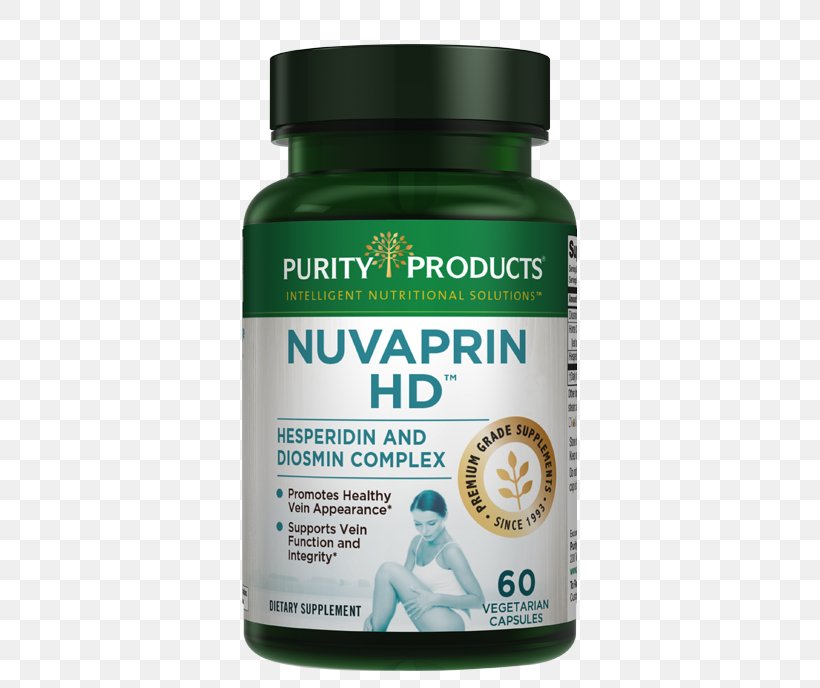 Diosmin Hesperidin Nuvaprin HD From Purity Products Dietary Supplement, PNG, 500x688px, Diosmin, Capsule, Chestnut, Circulation, Diet Download Free