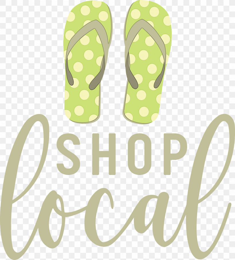Flip-flops Sandal Logo Shoe Green, PNG, 2716x3000px, Shop Local, Flipflops, Geometry, Green, Line Download Free