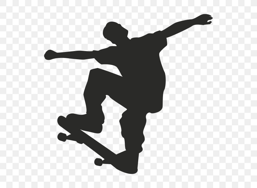 Skateboarding Trick Roller Skating Sport, PNG, 600x600px, Skateboarding, Balance, Black And White, Figure Skating, Hand Download Free