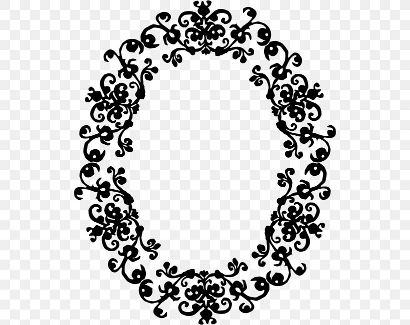 Picture Frames Ornament Decorative Arts Borders And Frames, PNG, 524x651px, Picture Frames, Area, Black, Black And White, Body Jewelry Download Free