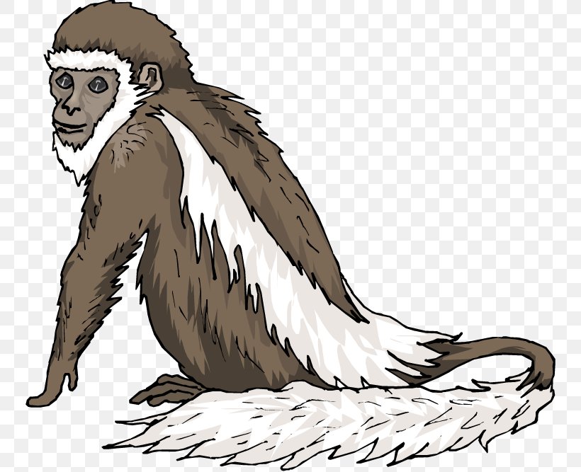 Chimpanzee Monkey Primate Clip Art, PNG, 750x667px, Chimpanzee, Beak, Bird, Bird Of Prey, Blackandwhite Colobus Download Free