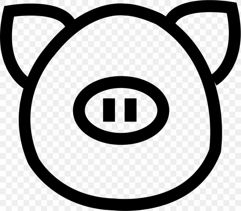 Vector Graphics Pig Royalty-free Clip Art Illustration, PNG, 981x858px, Pig, Area, Black, Black And White, Brand Download Free