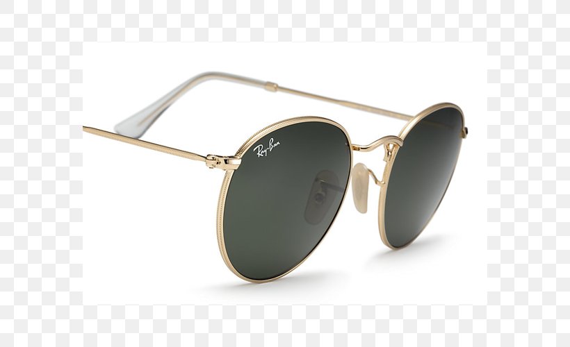 Ray-Ban Round Metal Aviator Sunglasses Ray-Ban Round Fleck, PNG, 582x500px, Rayban Round Metal, Aviator Sunglasses, Beige, Blue, Clothing Download Free