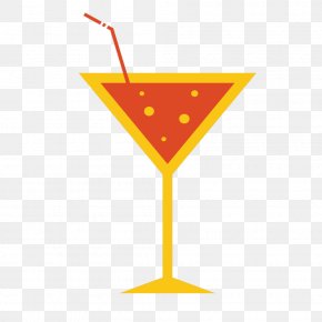 Vector Creative Cocktail Straw Sticking Out - Cocktail Garnish Martini Euclidean Vector PNG