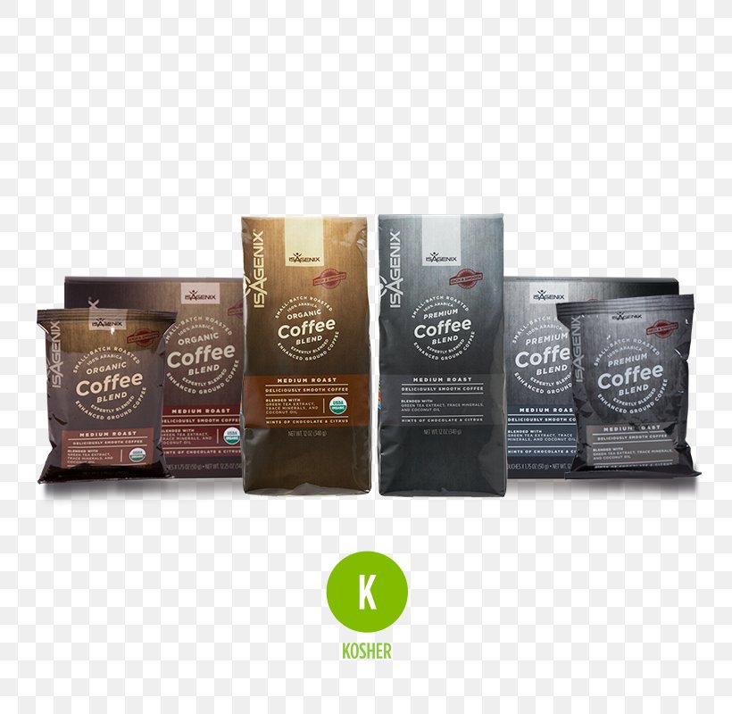 Instant Coffee Isagenix International Organic Coffee Cafe, PNG, 800x800px, Coffee, Brand, Bulletproof Coffee, Cafe, Coffee Bean Download Free