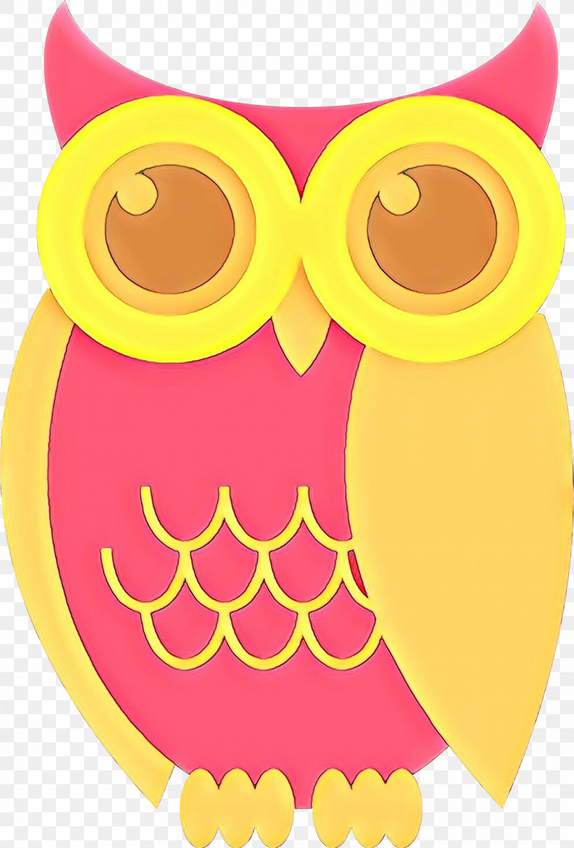 Owl Yellow Bird Of Prey Bird Pink, PNG, 2030x2999px, Owl, Bird, Bird Of Prey, Pink, Yellow Download Free