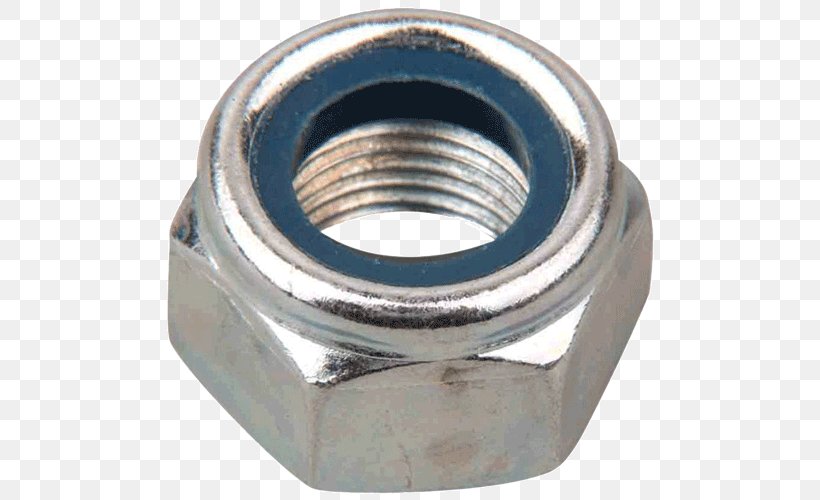 Nyloc Nut Locknut Bolt Fastener, PNG, 500x500px, Nyloc Nut, Bolt, Fastener, Flange Nut, Hardware Download Free