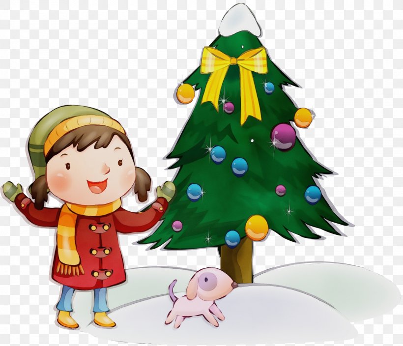 Christmas Tree, PNG, 1600x1374px, Watercolor, Cartoon, Christmas, Christmas Decoration, Christmas Eve Download Free
