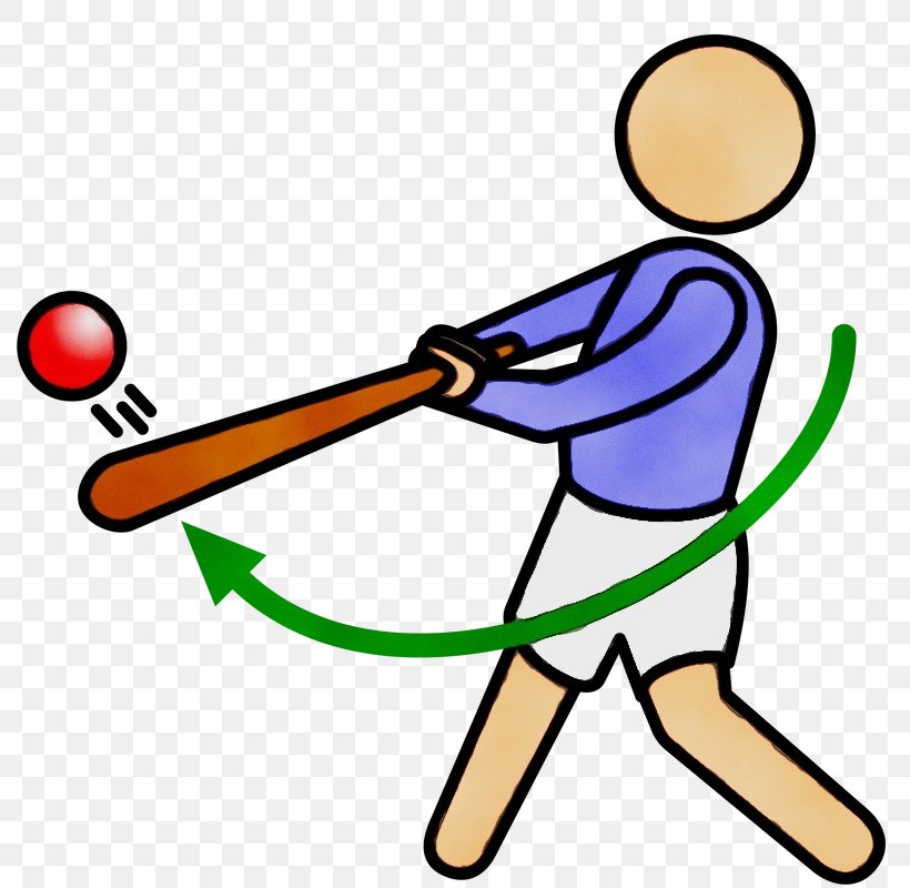 Solid Swing+hit Baseball Bat Clip Art Cartoon Playing Sports, PNG, 800x800px, Watercolor, Baseball, Baseball Bat, Cartoon, Paint Download Free