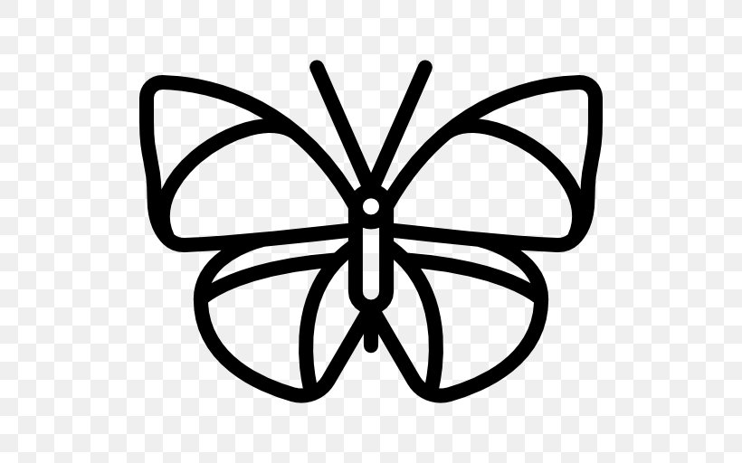 Brush-footed Butterflies Butterfly Line Art Symmetry Clip Art, PNG, 512x512px, Brushfooted Butterflies, Artwork, Black, Black And White, Black M Download Free