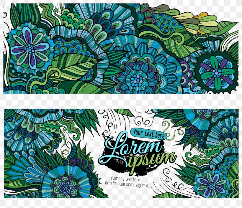Graphic Design Blue Banner, PNG, 1800x1550px, Blue, Art, Banner, Flora, Organism Download Free