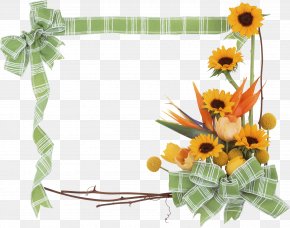 Sunflowers Frame Picture - Paper Sticker Telegram PNG