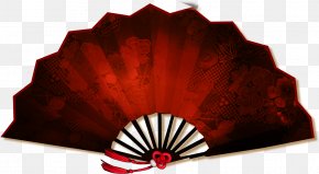 Red Chinese Fan - China Hand Fan PNG