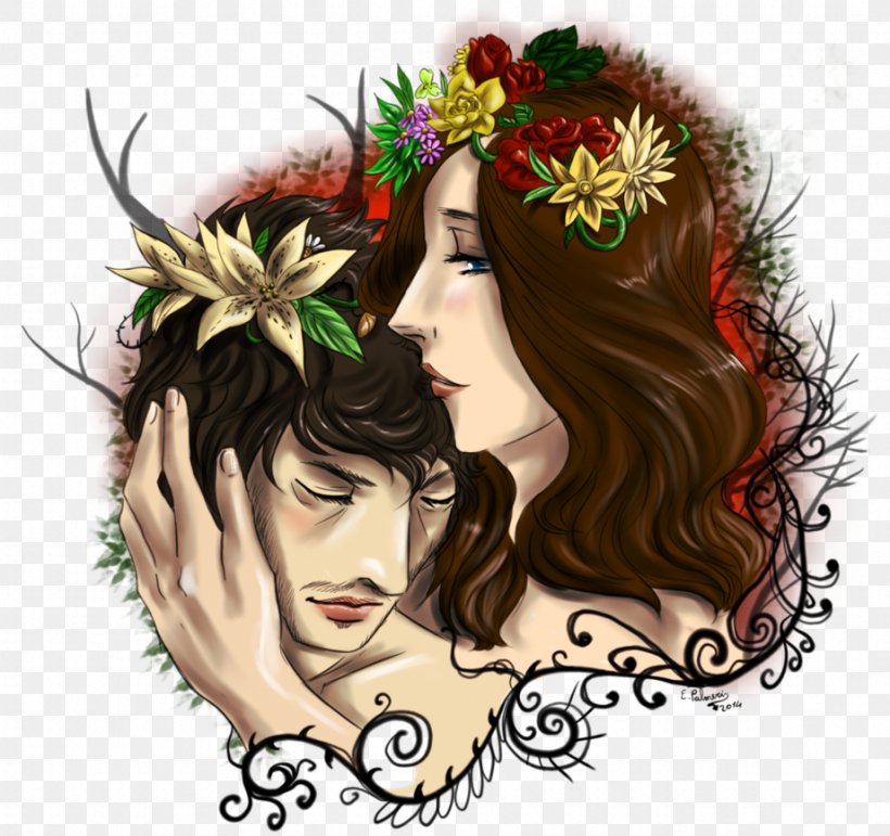 Floral Design Character Fiction, PNG, 921x867px, Floral Design, Art, Brown Hair, Character, Fiction Download Free