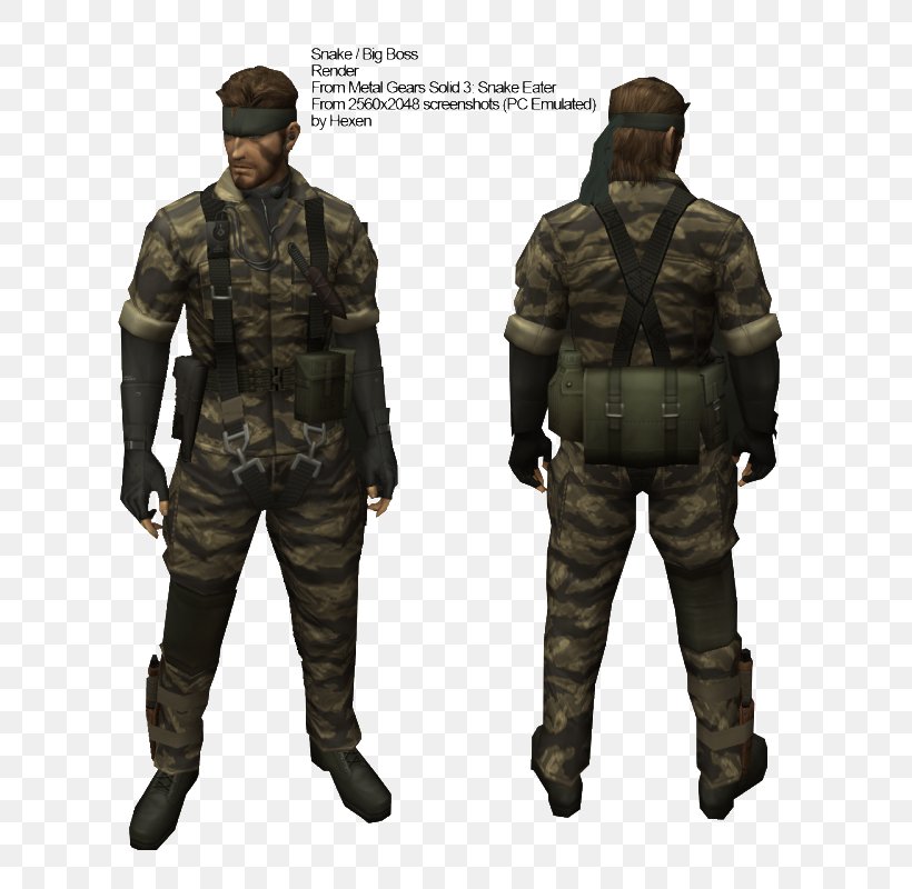 Metal Gear Solid 3: Snake Eater Solid Snake Metal Gear Solid V: The Phantom Pain Metal Gear Solid 3: Subsistence PlayStation 2, PNG, 640x800px, Metal Gear Solid 3 Snake Eater, Army, Army Men, Big Boss, Boss Download Free