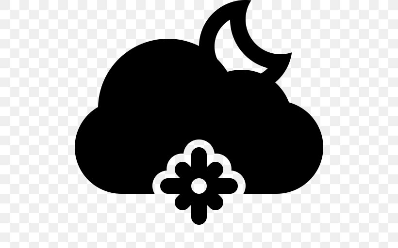 Snow Weather Forecasting, PNG, 512x512px, Snow, Black, Black And White, Cloud, Flower Download Free