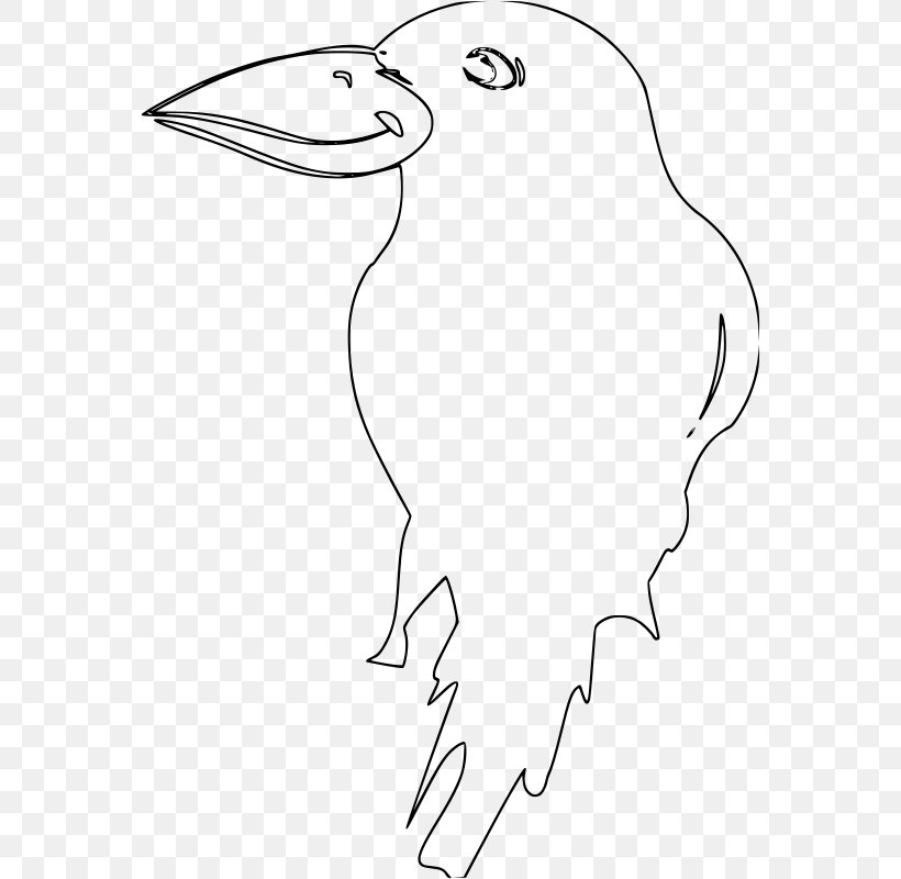 Black And White Crow Bird Beak Clip Art, PNG, 564x800px, Black And White, Animal, Area, Art, Artwork Download Free