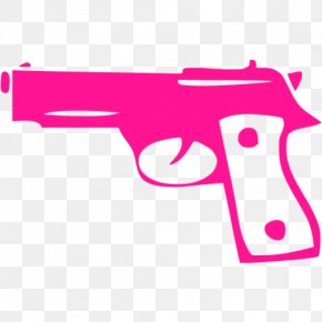 Pink Gun Cliparts - Pink Pistols Firearm Clip Clip Art PNG