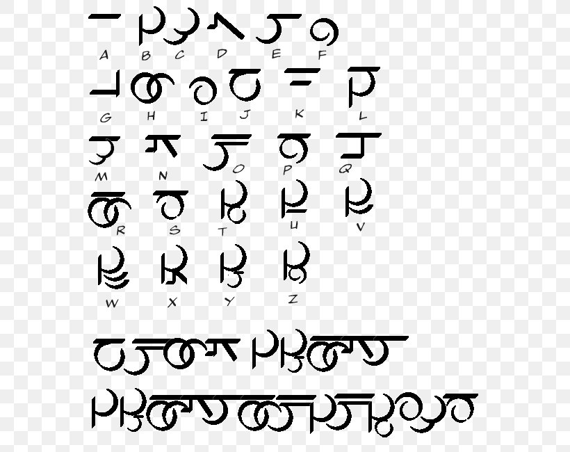 Theban Alphabet Alien Alphabet English Language, PNG, 600x650px, Alphabet, Area, Black, Black And White, Calligraphy Download Free