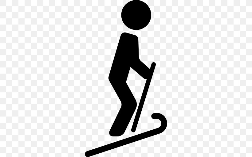 Cross-country Skiing Winter Sport, PNG, 512x512px, Skiing, Area, Black And White, Crosscountry Skiing, Logo Download Free