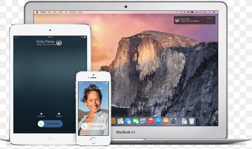 Apple Worldwide Developers Conference IOS 8 OS X Yosemite Handover, PNG, 1280x758px, Ios 8, Apple, Computer, Display Device, Electronic Device Download Free